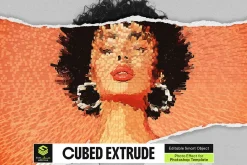 Cubed Extrude Photo Effect