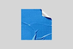 Curved Square Sticker Mockup