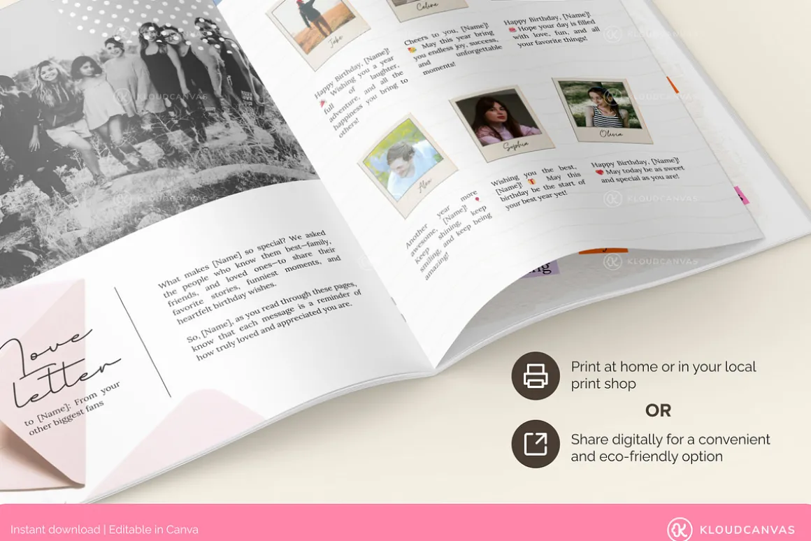 Custom Birthday Magazine Template
