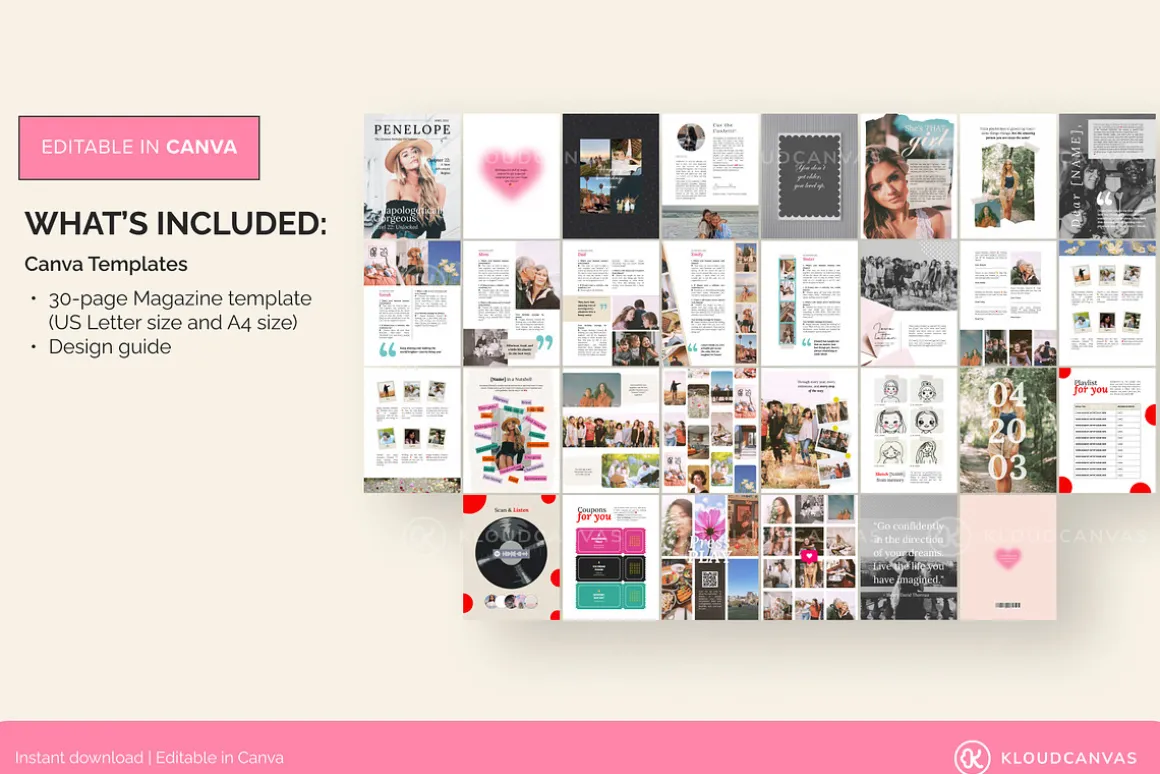 Custom Birthday Magazine Template