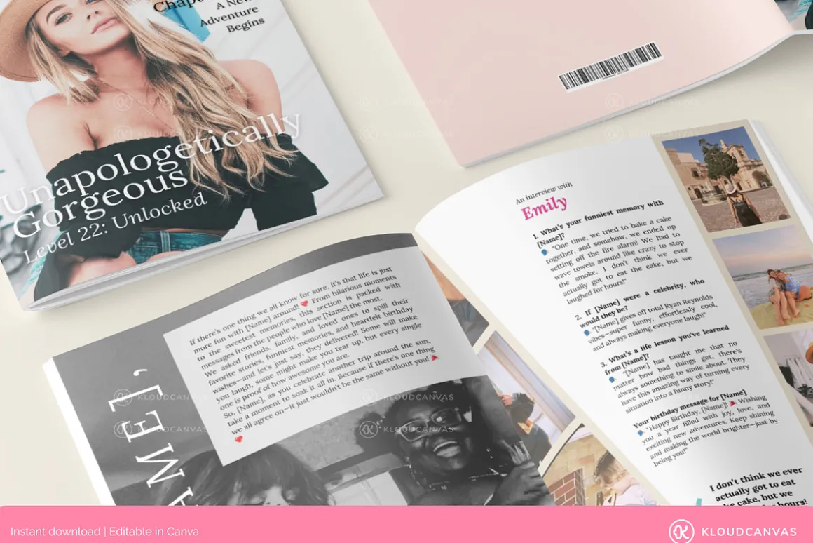 Custom Birthday Magazine Template