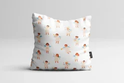 Cute angels seamless pattern