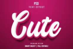 Cute 3d text effect