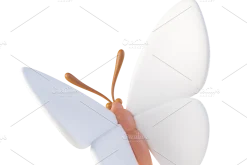 Cute 3D white Butterflies icons