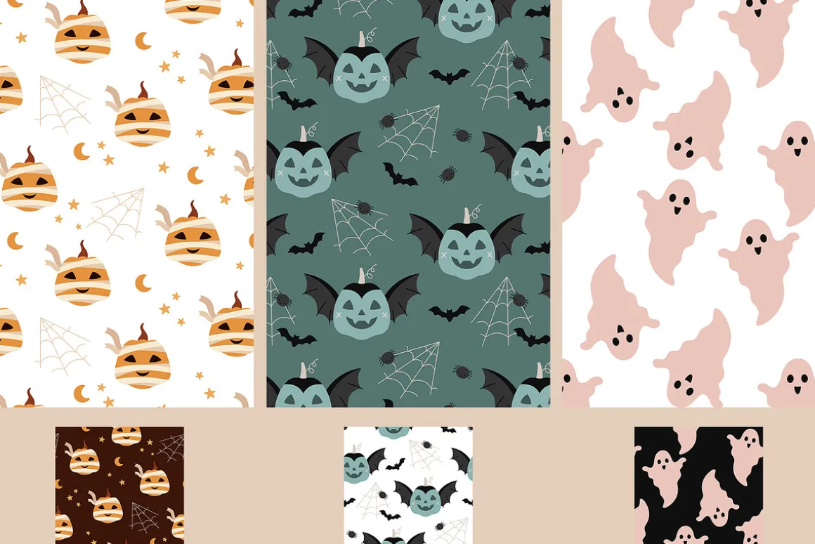 Cute Halloween clipart & patterns