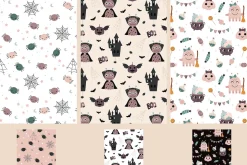 Cute Halloween clipart & patterns