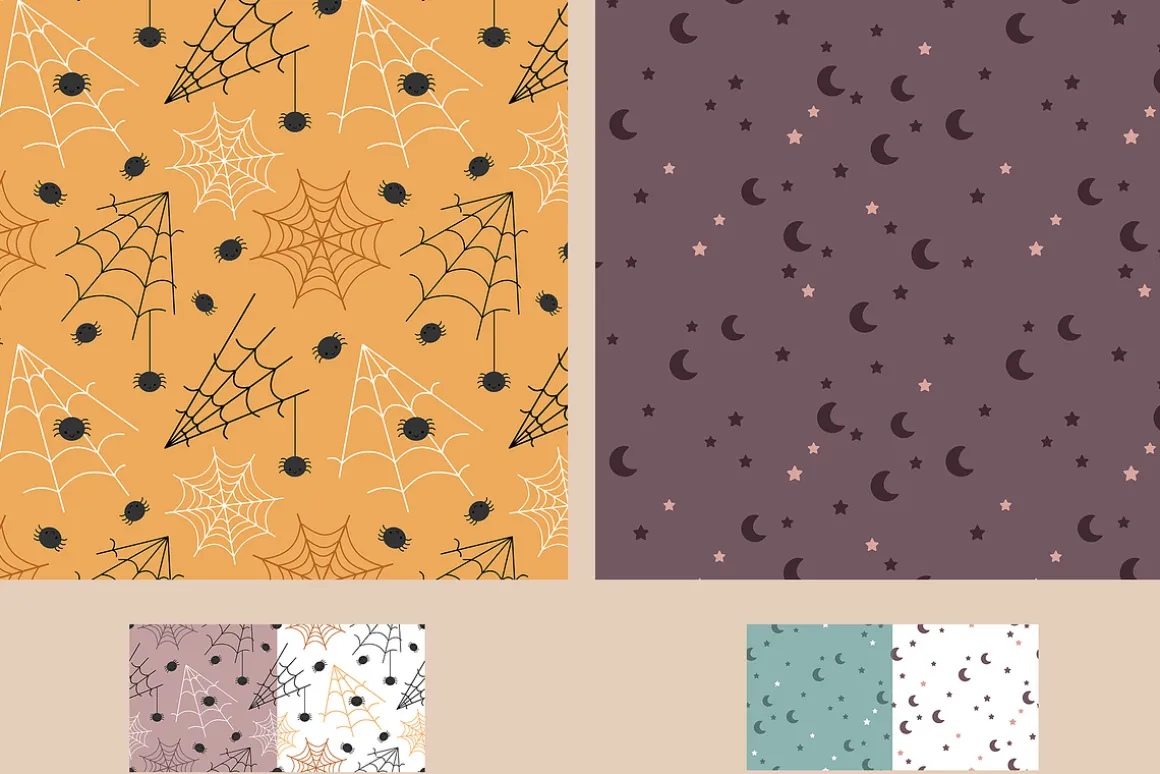 Cute Halloween clipart & patterns