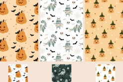 Cute Halloween clipart & patterns