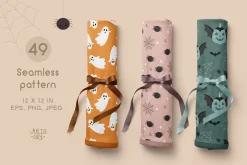 Cute Halloween clipart & patterns
