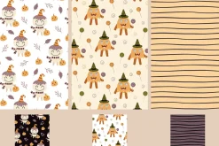Cute Halloween clipart & patterns