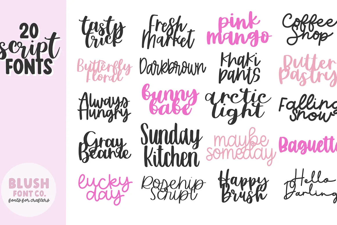 CUTE SCRIPT FONT BUNDLE V.1