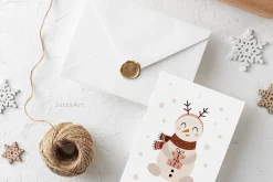 Cute snowman clipart