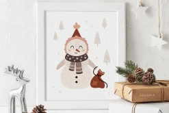 Cute snowman clipart