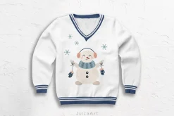 Cute snowman clipart
