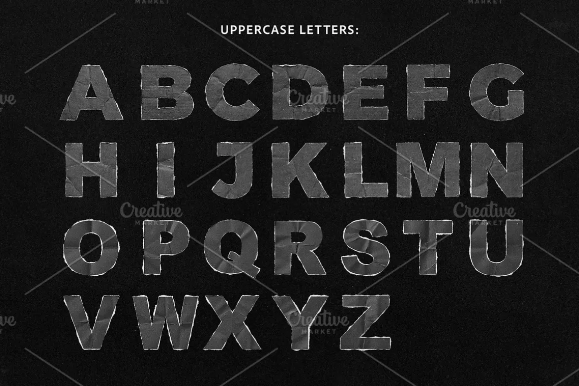 Cutout Paper Letter, Number, Symbols