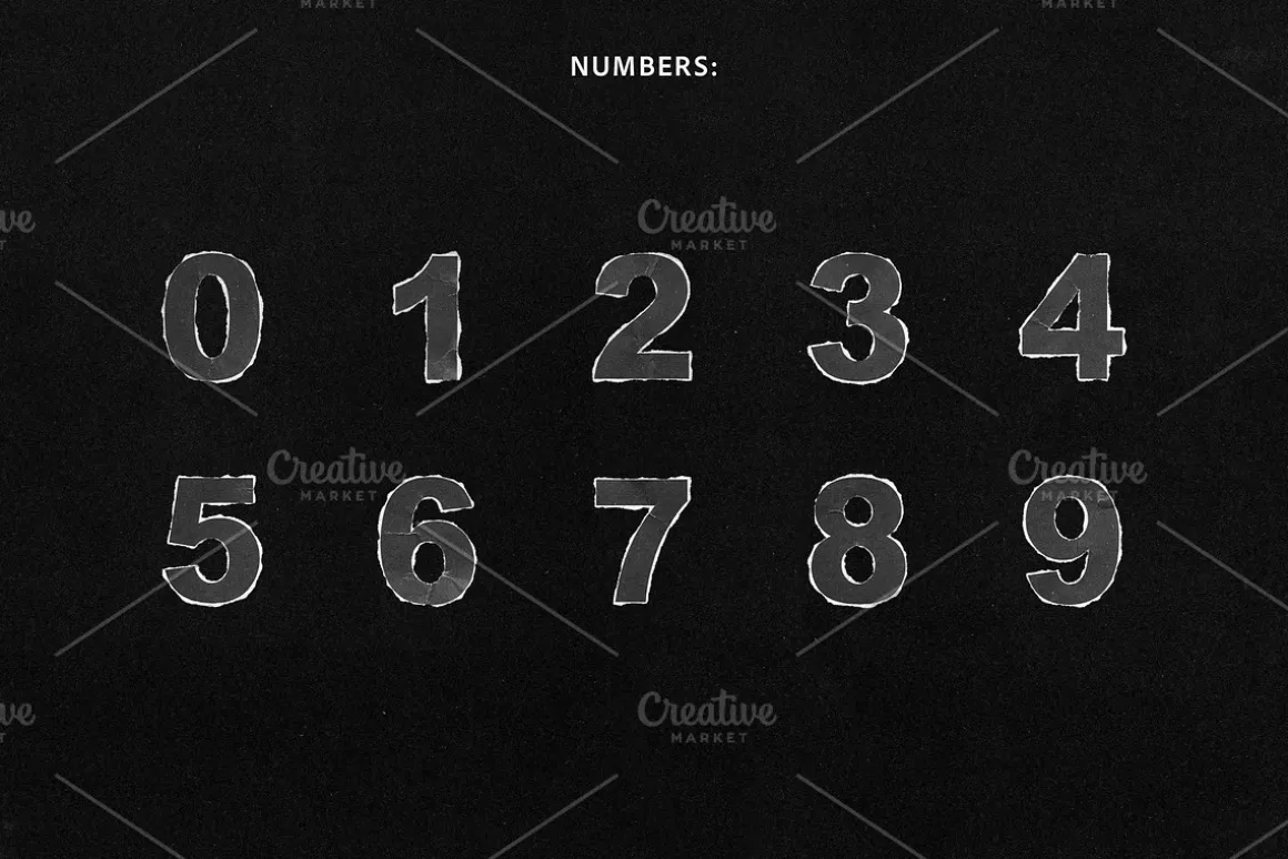 Cutout Paper Letter, Number, Symbols