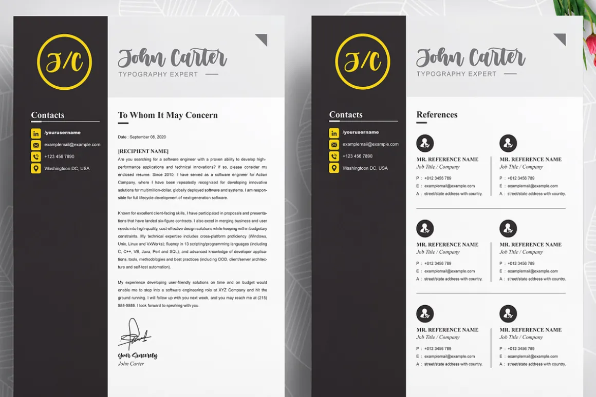 CV for Typography Expert | Resume