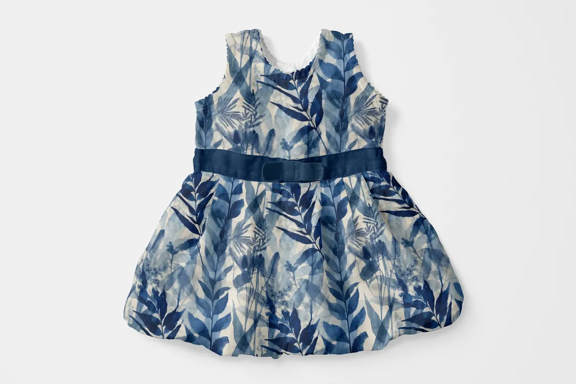 Cyanotype Set of Seamless Patterns