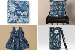 Cyanotype Set of Seamless Patterns