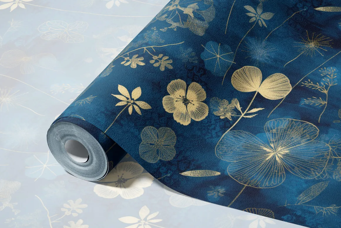 Cyanotype Set of Seamless Patterns