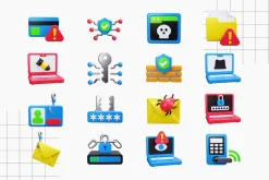 Cyber Crime 3D Icons