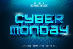 Cyber Monday 3D Text Effect Style