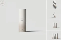 Cylinder Bottle Mockup