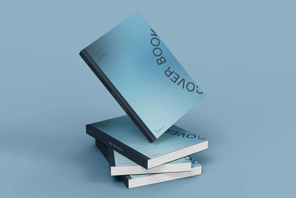 3d Stacked Book Covers Template