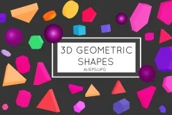 3D vector geomertic shapes