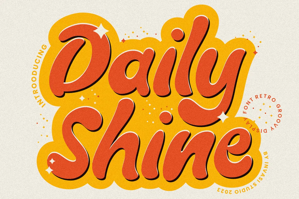 Daily Shine - Groovy Retro Font