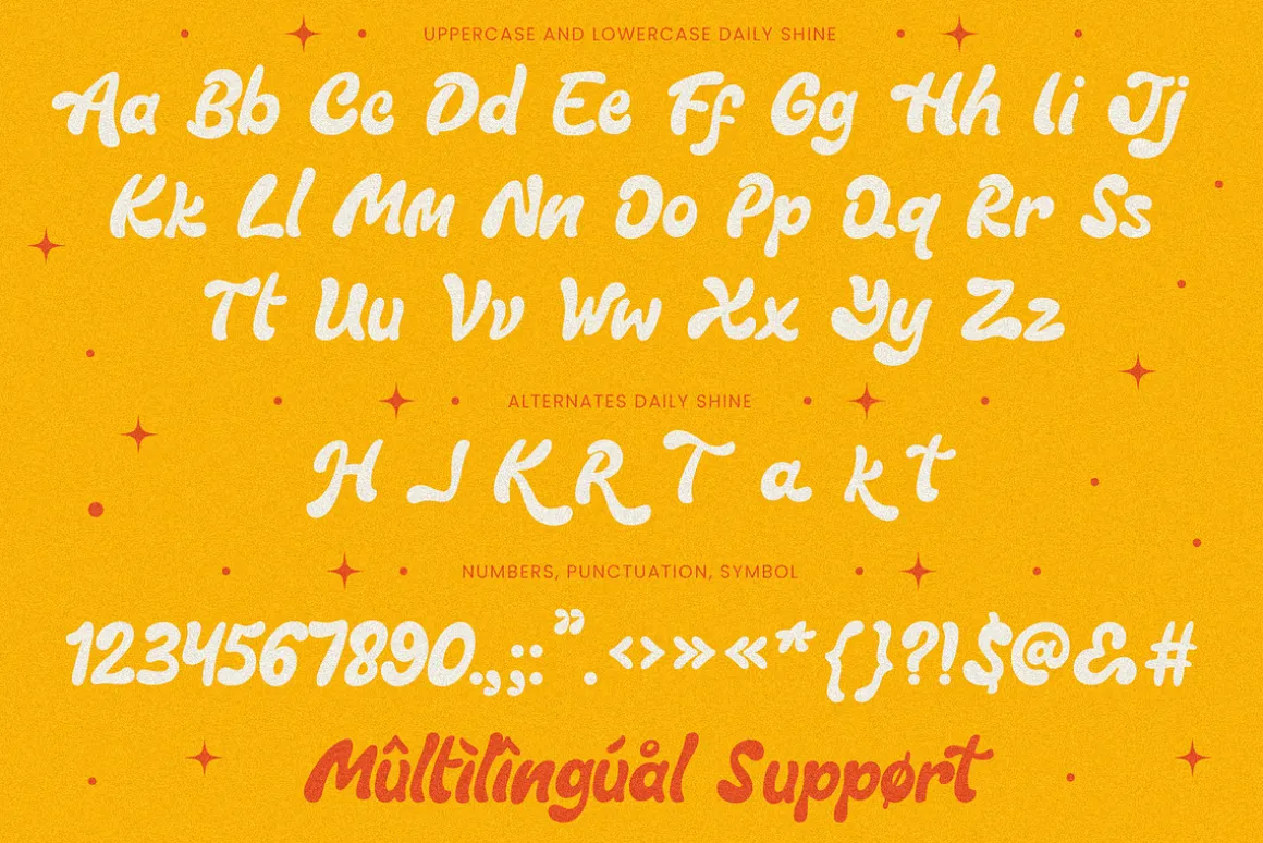 Daily Shine - Groovy Retro Font