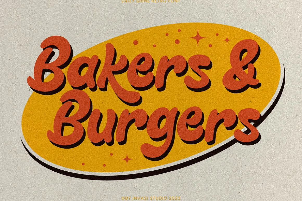 Daily Shine - Groovy Retro Font