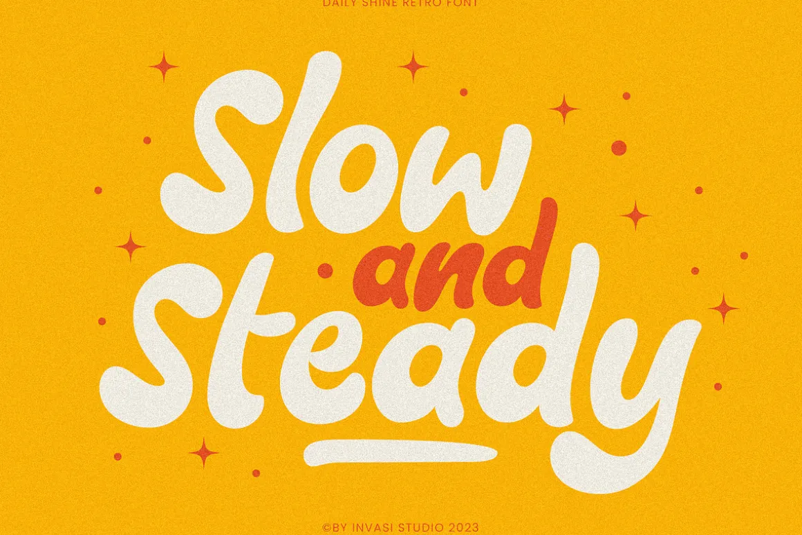 Daily Shine - Groovy Retro Font
