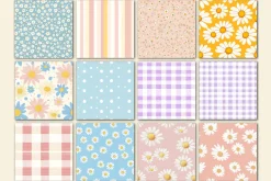 Daisy Floral Seamless Repeat Pattern