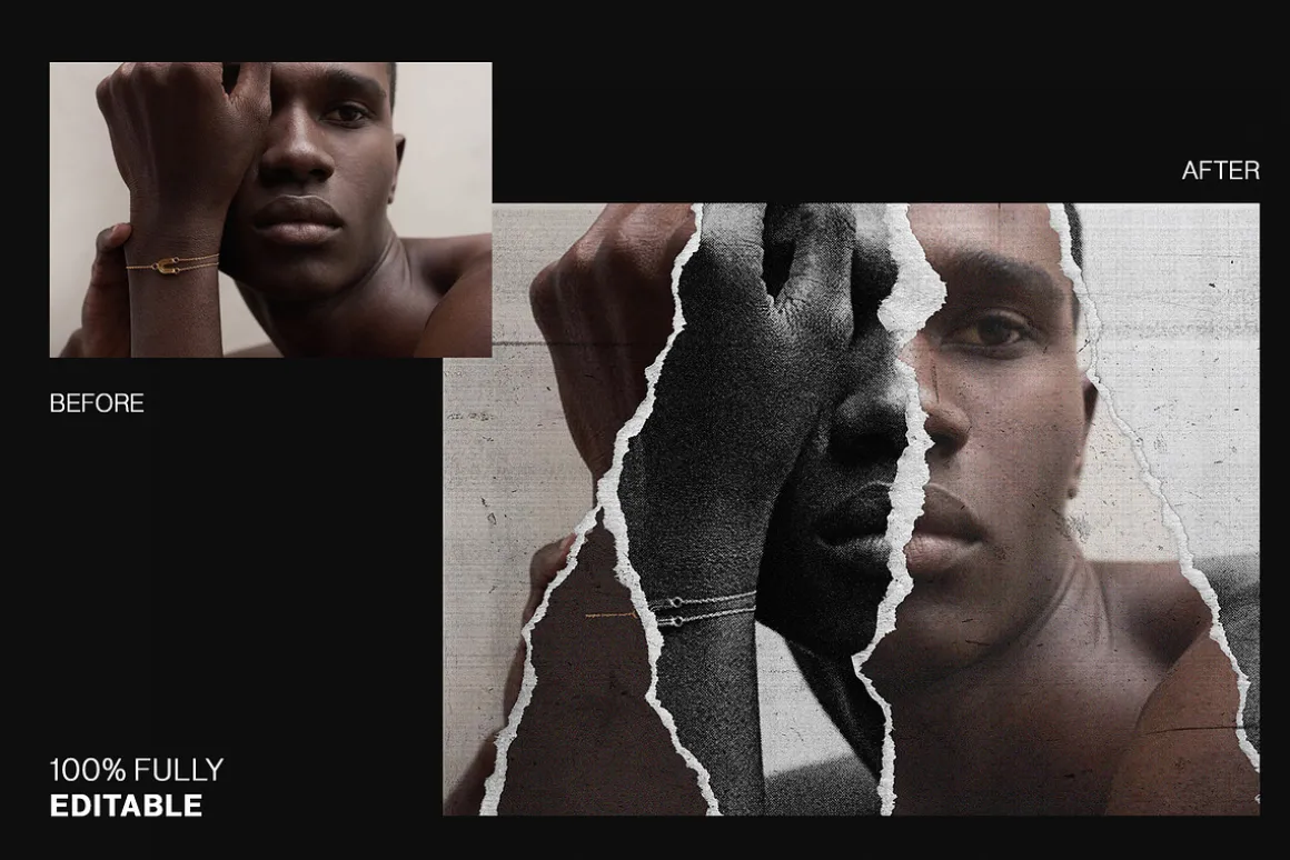 Damaged and Torn Paper Photo Effect