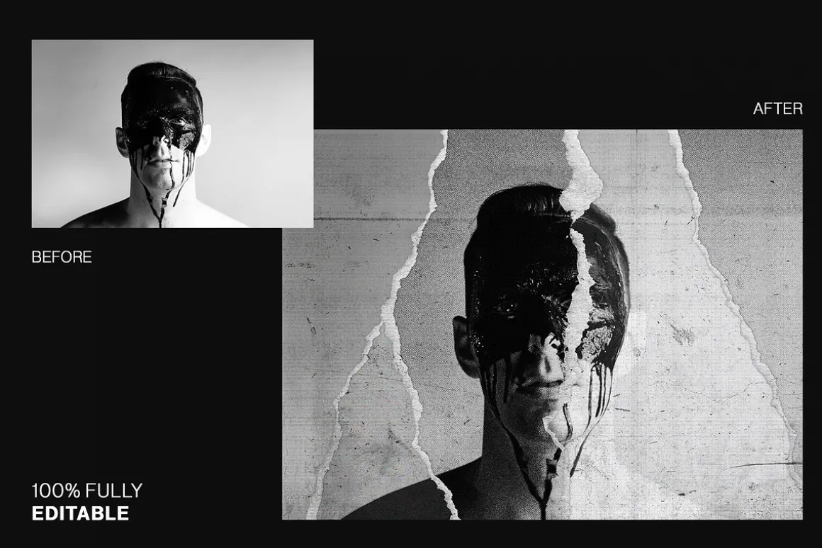 Damaged and Torn Paper Photo Effect