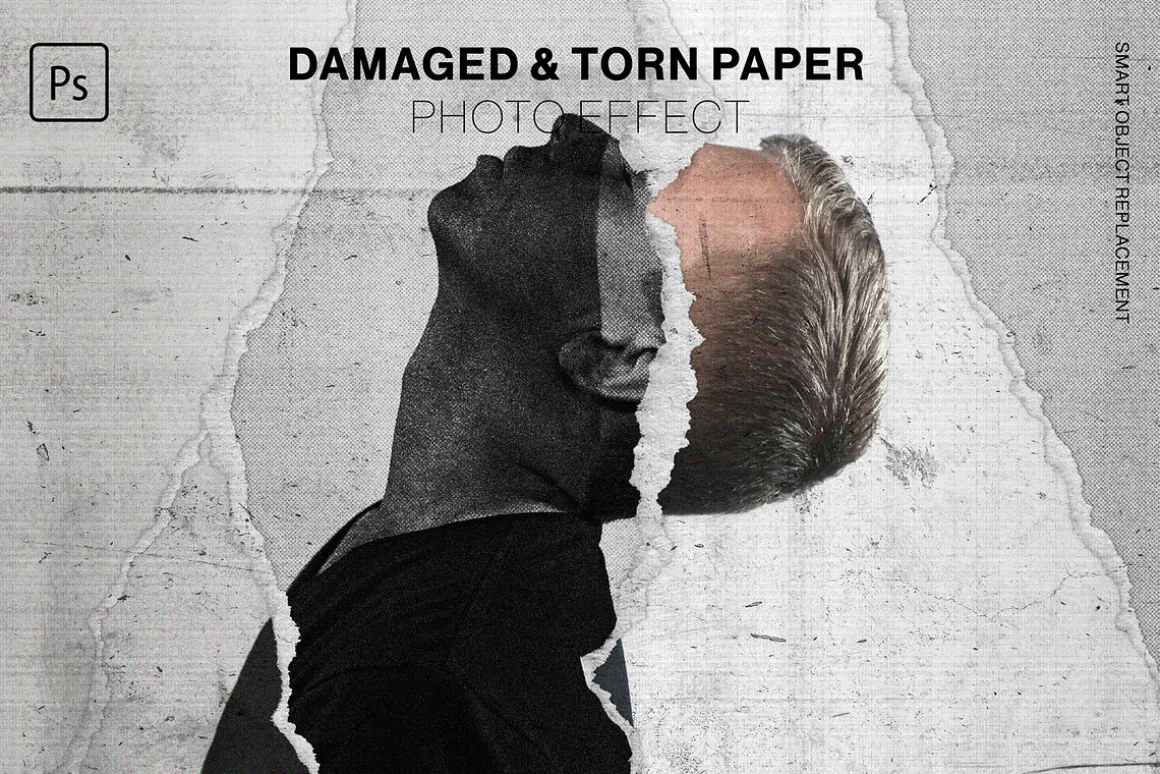 Damaged and Torn Paper Photo Effect