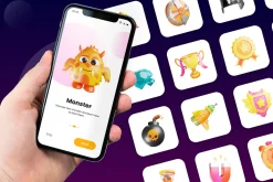 3D Animated Game Elements Icon Set
