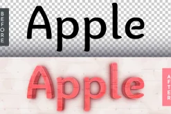 3D Apple Editable Text Effect