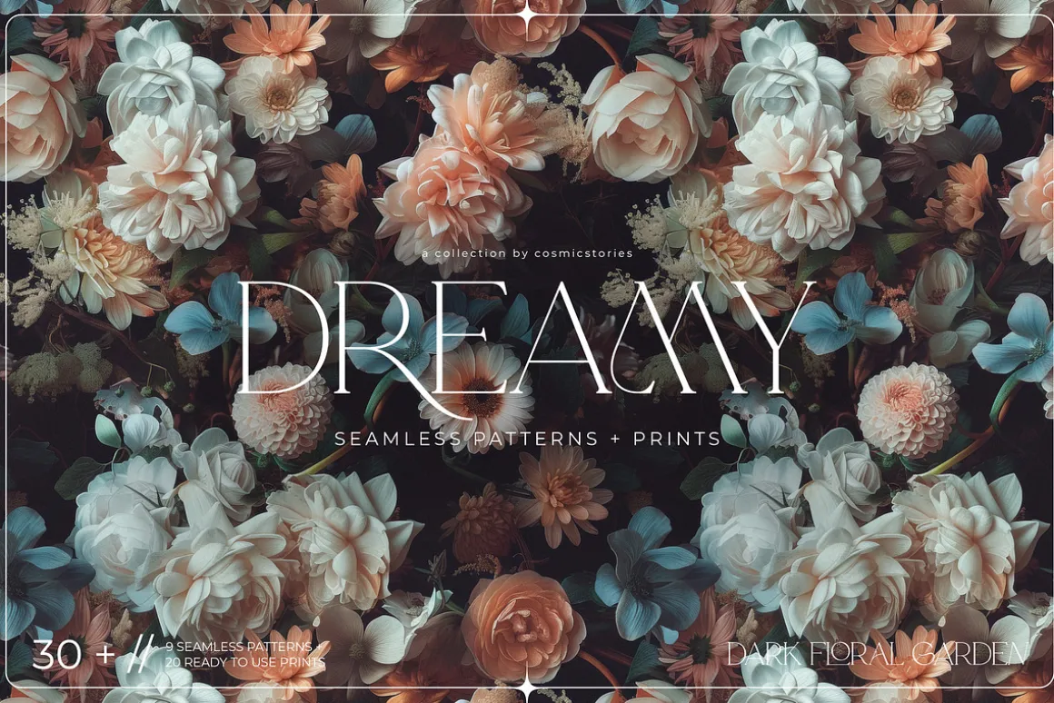 Dark floral patterns & prints
