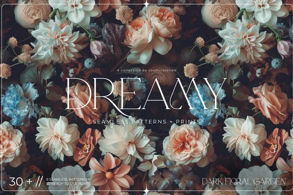 Dark floral patterns & prints