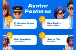 3D Avatar Profession Characters