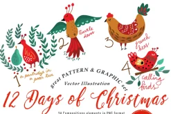 12 Days of Christmas Folk Art