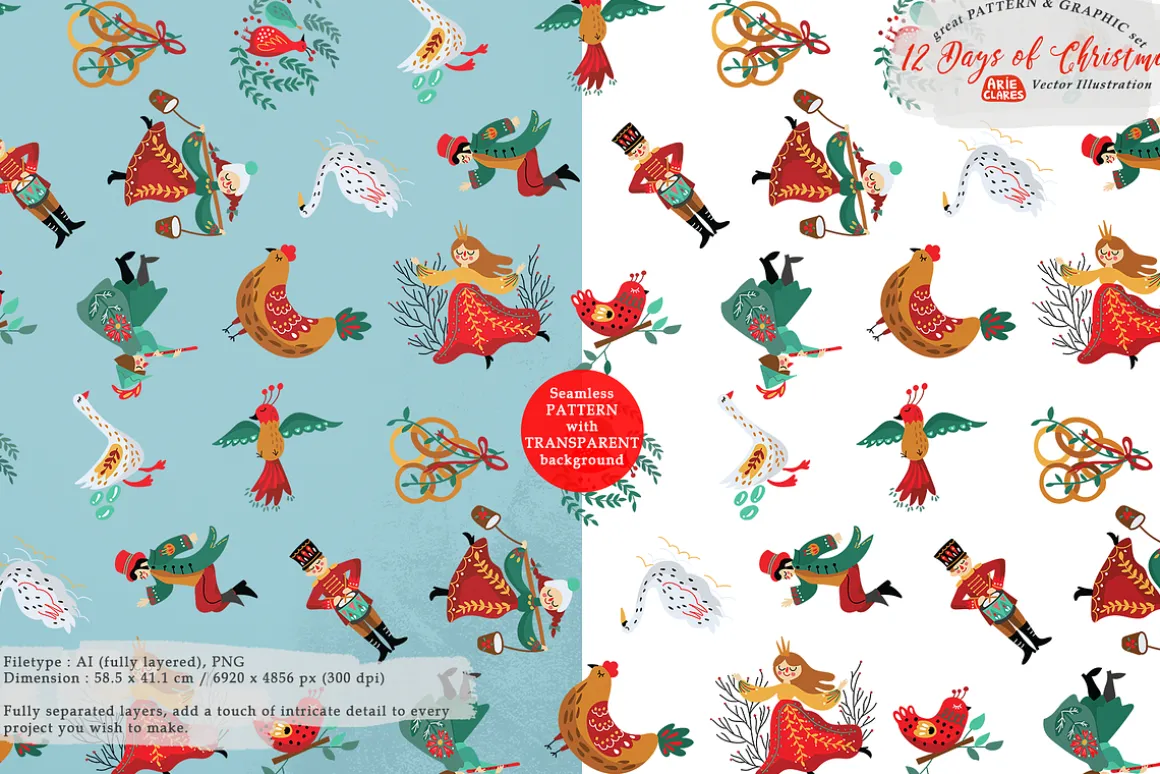 12 Days of Christmas Folk Art