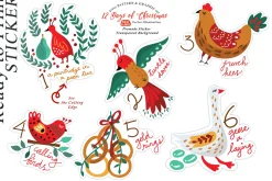 12 Days of Christmas Folk Art