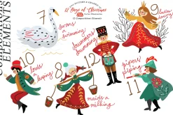 12 Days of Christmas Folk Art