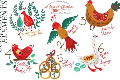12 Days of Christmas Folk Art