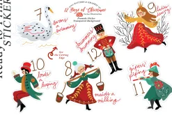 12 Days of Christmas Folk Art