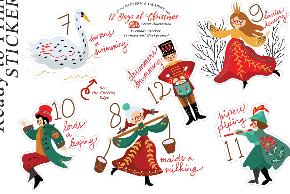 12 Days of Christmas Folk Art