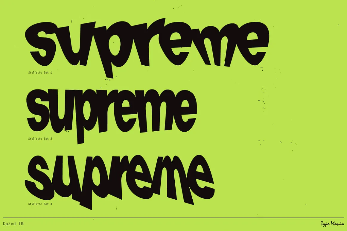 Dazed TM – Warped Font